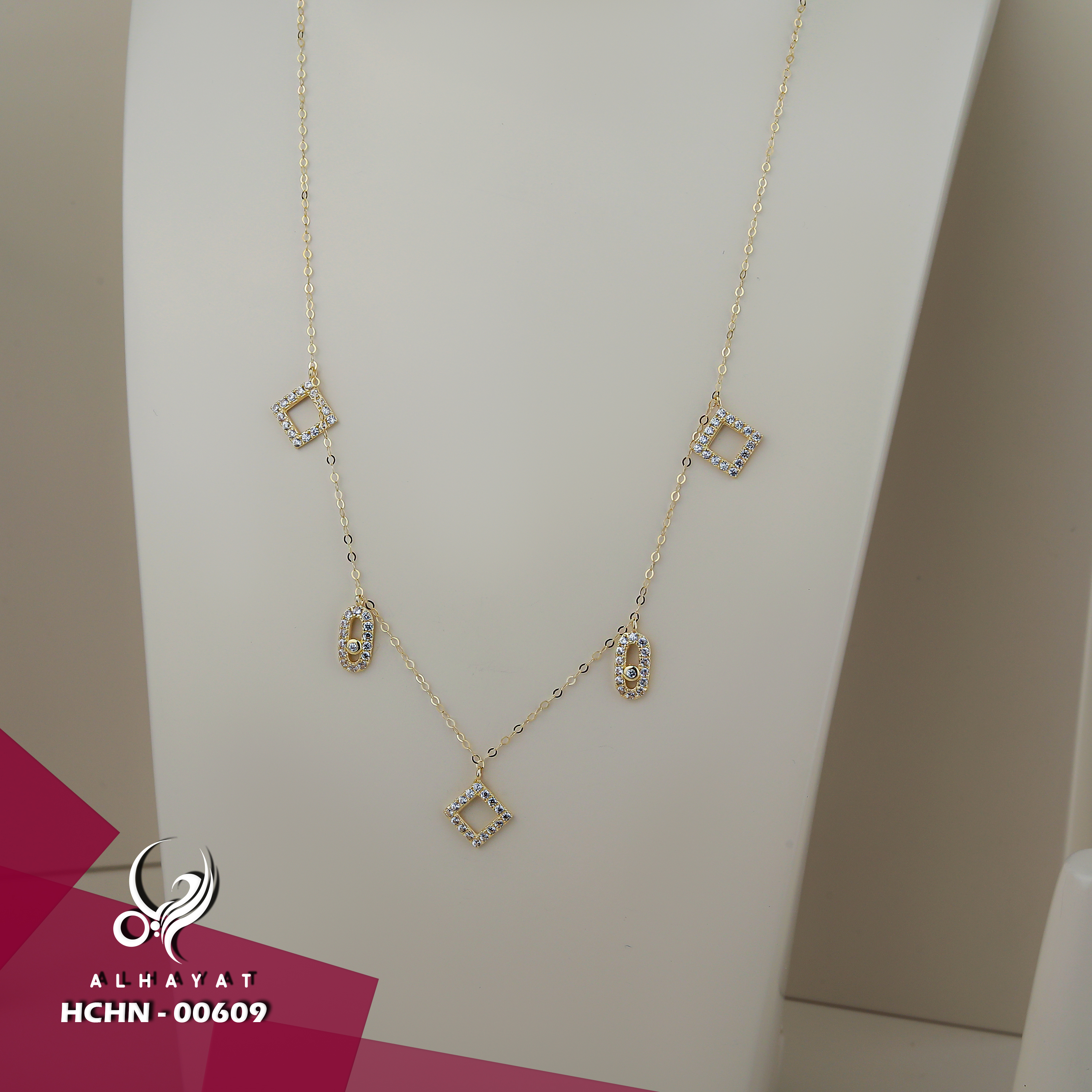 18 karat gold choker, made in Turkey - (H-0727)